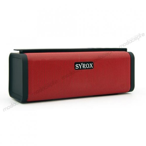 Syrox Bluetooth Speaker FM Radio MicroSd Card S-14 Kırmızı