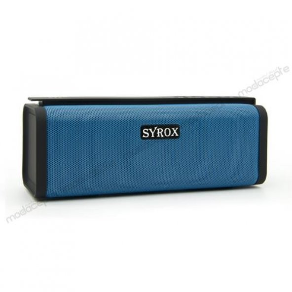Syrox Bluetooth Speaker FM Radio MicroSd Card S-14 Mavi