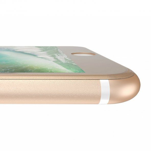 Bufalo iPhone 7/8 Kavisli 4D Cam Ekran Koruyucu Gold - 5
