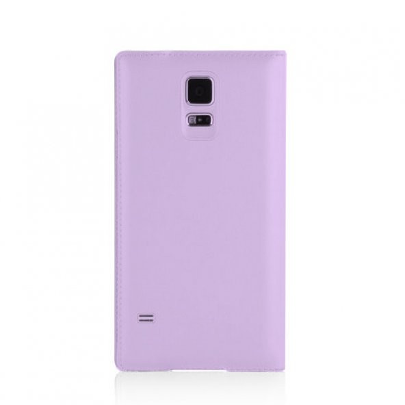 Samsung Galaxy S5 G900FQ S View Dikişli Deri Pencereli Kılıf Mor - 2