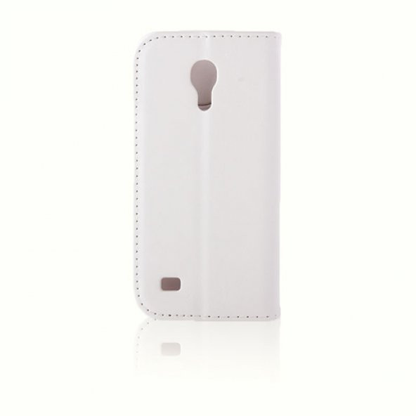 Samsung Galaxy S4 Mini (I9190) Dikişli ve Gizli Mıknatıslı Tiger Kılıf Beyaz - 3