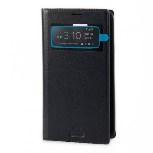 Samsung G900FQ S5 Dikişli Cüzdanlı Kılıf ARIUM SKIN Siyah