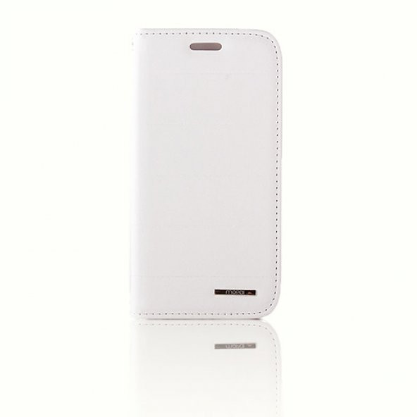 General Mobile Discovery E3 Dikişli Ve Gizli Mıknatıslı Kılıf Beyaz