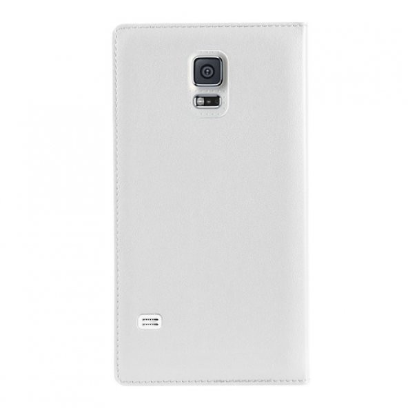 Samsung G900FQ S5 Dikişli Cüzdanlı Kılıf ARIUM SKIN Beyaz - 2
