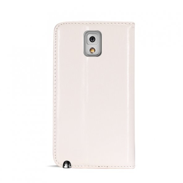 Samsung Galaxy Note 3 (N9000) BUFALO Gizli Mıknatıslı Cüzdanlı ve Kılıf Beyaz - 2
