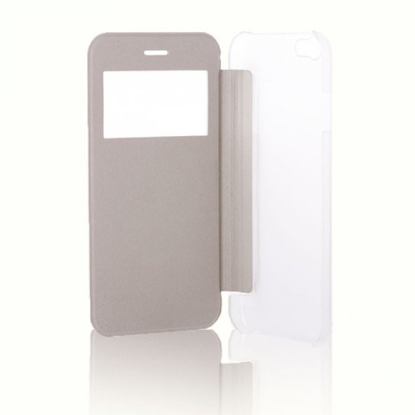 iPhone 6 / 6s Yan Kapaklı TPU Kılıf Beyaz - 2
