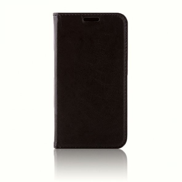 LG G2 D802 Dikişli ve Gizli Mıknatıslı Kılıf Siyah