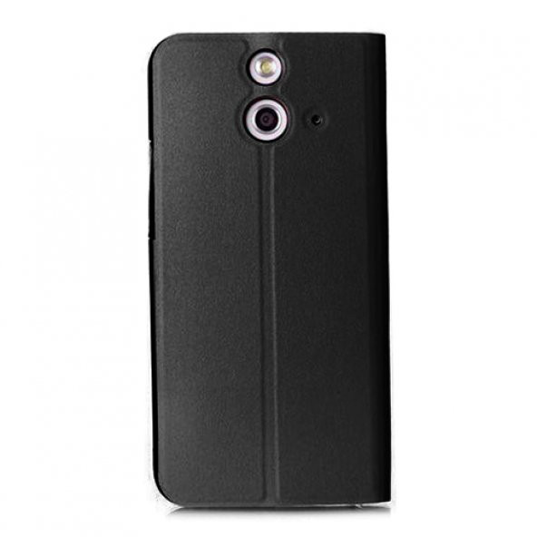 HTC One E8 VILI Cüzdanlı ve Standlı Kılıf Siyah - 2