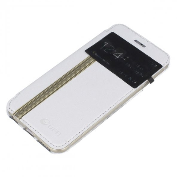 Samsung Galaxy S5 Mini (G800) Stantlı UFO Kapaklı Kılıf Beyaz