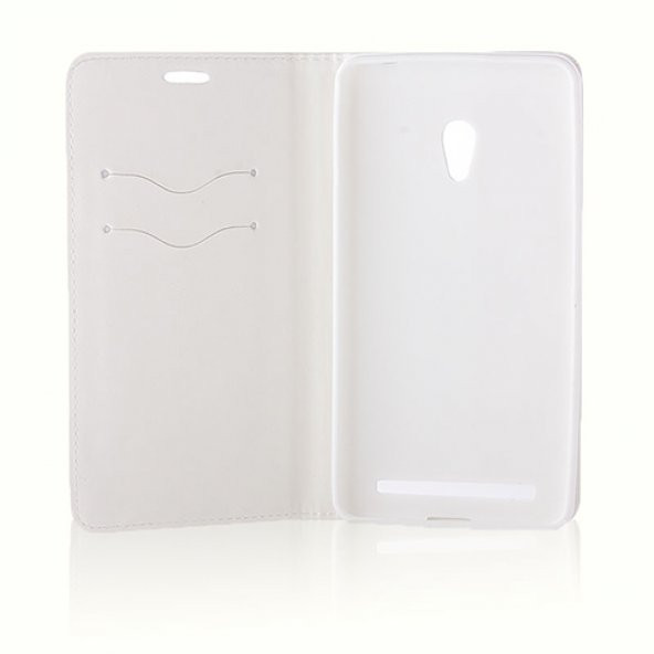 Asus Zenfone 6 Gizli Mıknatıslı Kılıf Beyaz - 2