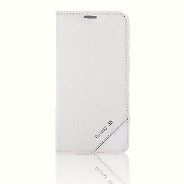 Samsung Galaxy S5 (G900) Gizli Mıknatıslı Magnum Kılıf Beyaz