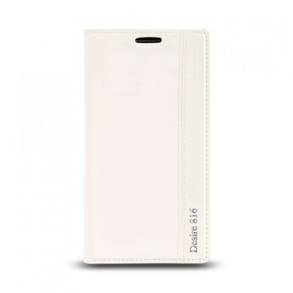 HTC Desire 816 Gizli Mıknatıslı Magnum Kılıf Beyaz