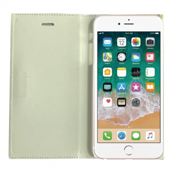 iPhone 6 Plus Gizli Mıknatıslı Premium Magnum Kılıf Beyaz - 2