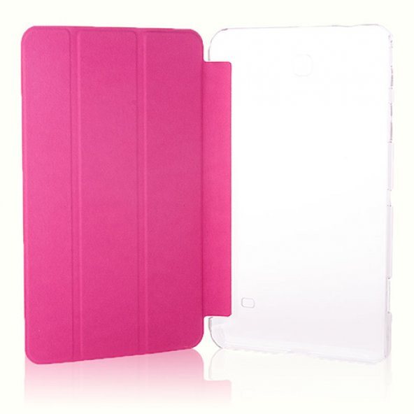 Samsung Galaxy Tab 4 T330 8" Katlanır Standlı Kılıf Pembe - 2