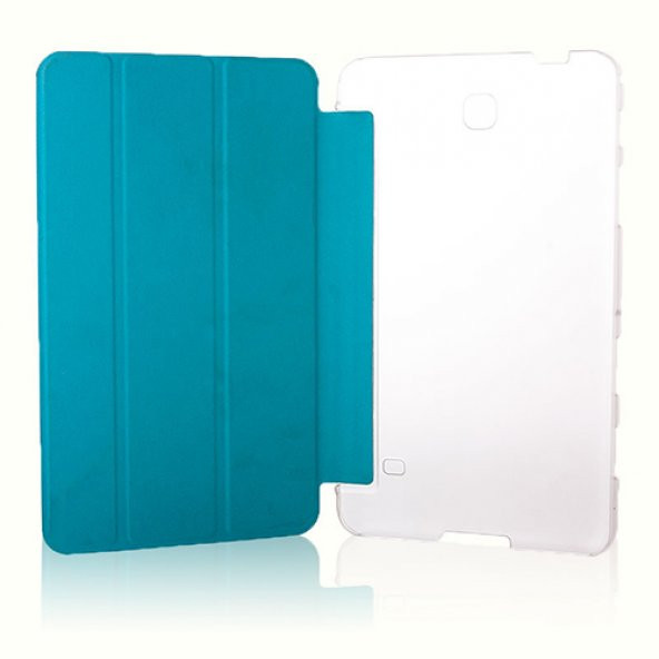 Samsung Galaxy Tab 4 T330 8" Katlanır Standlı Kılıf Turkuaz - 2