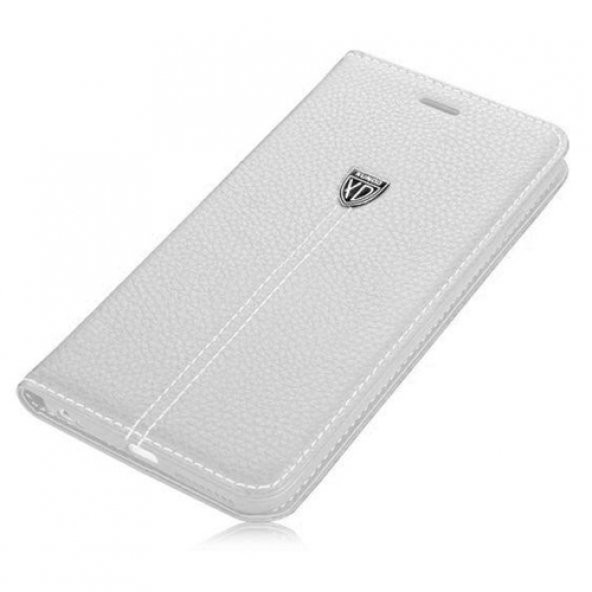 Samsung Galaxy S5 (G900) Cüzdanlı Gizli Mıknatıslı XUNOD Kılıf Beyaz