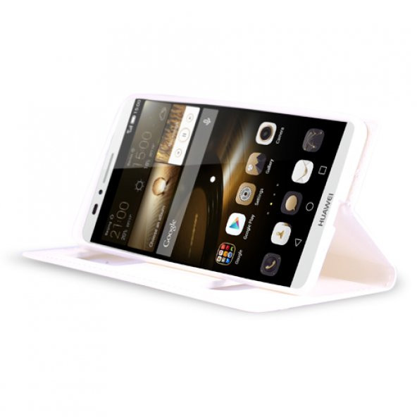 Huawei Ascend Mate 7 Gizli Mıknatıslı Pencereli Magnum Kılıf Siyah - 3