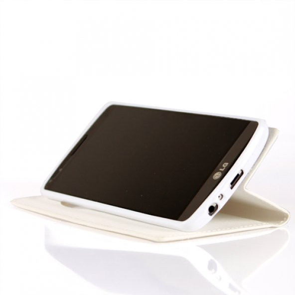 LG G2 Mini D610 Dikşli ve Gizli Mıknatıslı Pencereli Magnum Kılıf Beya - 3