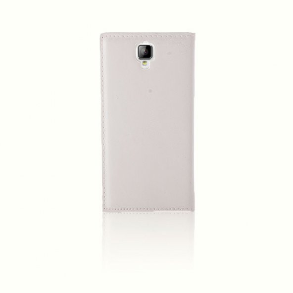 General Mobile Discovery 2 Gizli Mıknatıslı Pencereli Premium Magnum Kılıf Beyaz - 2