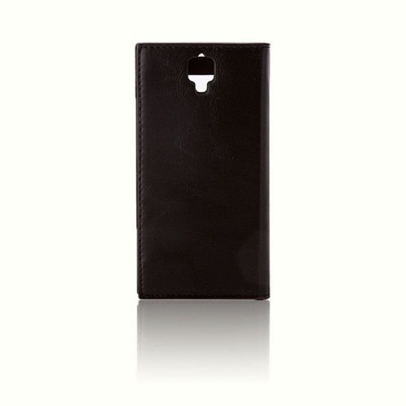 General Mobile Discovery 2 Gizli Mıknatıslı Pencereli Premium Magnum Kılıf Siyah - 3