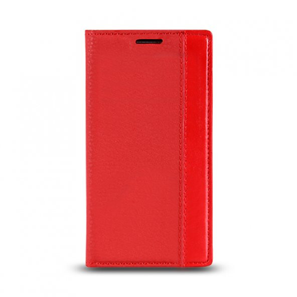 HTC Desire EYE Gizli Mıknatıslı Premium Magnum Kılıf Kırmızı