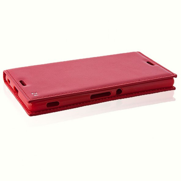 Sony Xperia Z4 Gizli Mıknatıslı Premium Magnum Kılıf Kırmızı - 4
