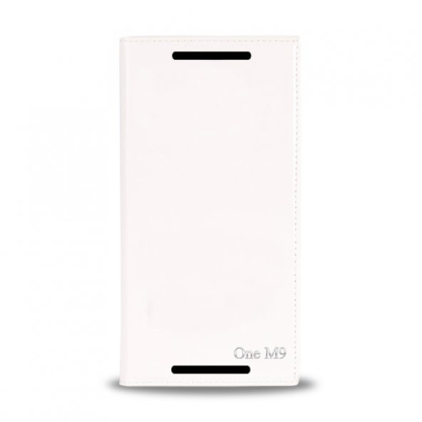 HTC One M9 Gizli Mıknatıslı Premium Magnum Kılıf Beyaz