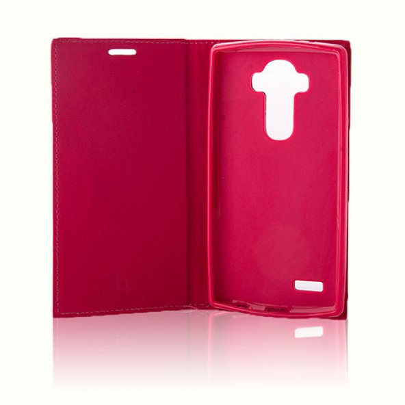 LG G4 Gizli Mıknatıslı Premium Magnum Kılıf Pembe - 2