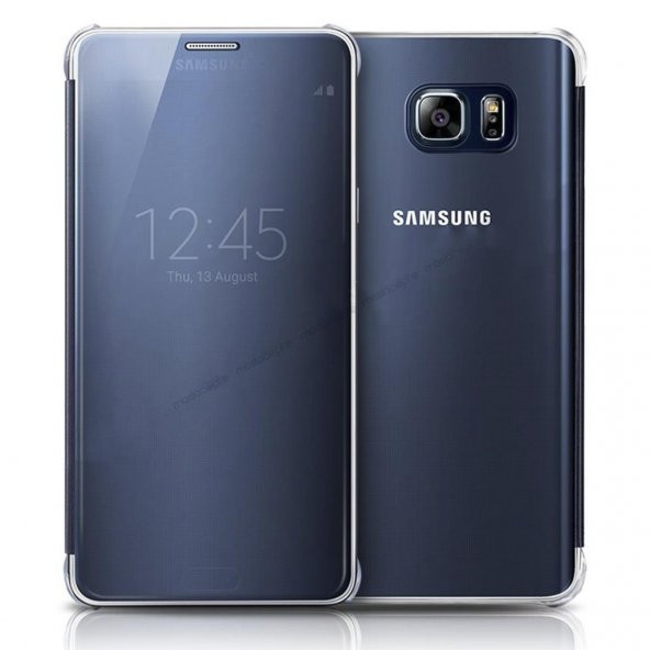 Samsung Galaxy S6 EDGE (G925) Dikişli S View Cover Uyku Modlu Kıl