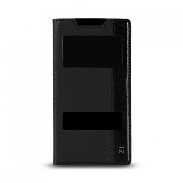 Sony Xperia Z1 Gizli Mıknatıslı Pencereli Magnum Kılıf Siyah