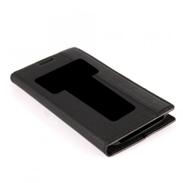 Lenovo S850 Gizli Mıknatıslı Pencereli Magnum Kılıf Siyah - 2