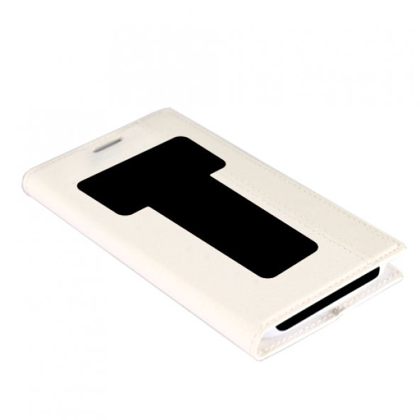 Lenovo S850 Gizli Mıknatıslı Pencereli Magnum Kılıf Beyaz - 2