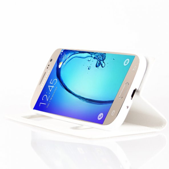 Samsung Galaxy On7 (G600) Gizli Mıknatıslı Pencereli Magnum Kılıf Beyaz - 2