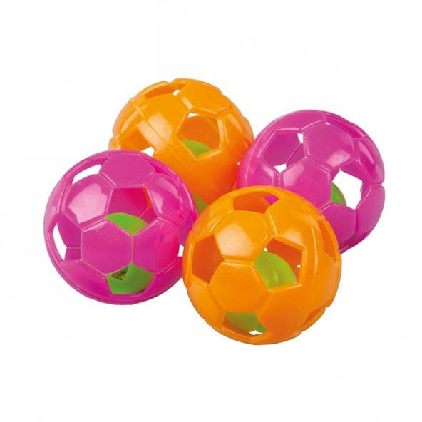 Plastik Futbol Topu Kedi Oyuncağı 4 cm