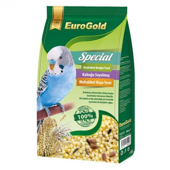 Eurogold Special Kabuksuz Soyulmuş Muhabbet Kuşu Yemi 500 gr