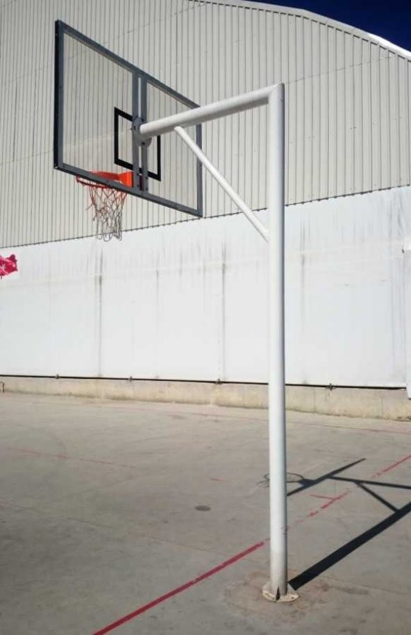 Basketbol Potası Sabit Çember, 105*180 10 mm Cam - 6