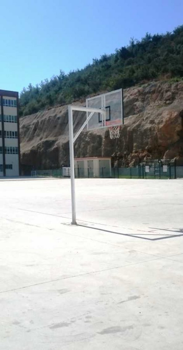 Basketbol Potası Sabit Çember, 105*180 10 mm Cam - 9