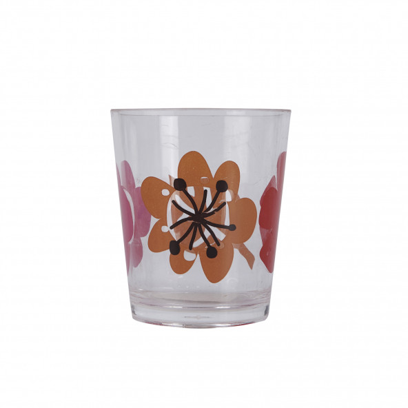 RF2742-7282 DİŞ FIRÇALIK VE MACUN KABI KIRMIZI PAPATYA AKRİLİK 8X8X9CM 350ML - Resim 2