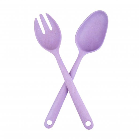 HK50009BFP BAMBU MOR SALATA KAŞIK SETİ 25X2X4CM