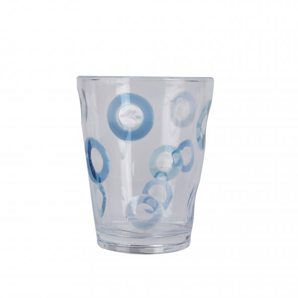 71087TX-0002. DİŞ FIRÇALIK''MACUN KABI MAVİ HALKALI AKRİLİK 8X8X10CM 370ML - 2