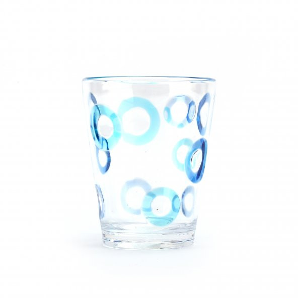 71087TX-0002. DİŞ FIRÇALIK''MACUN KABI MAVİ HALKALI AKRİLİK 8X8X10CM 370ML - 3