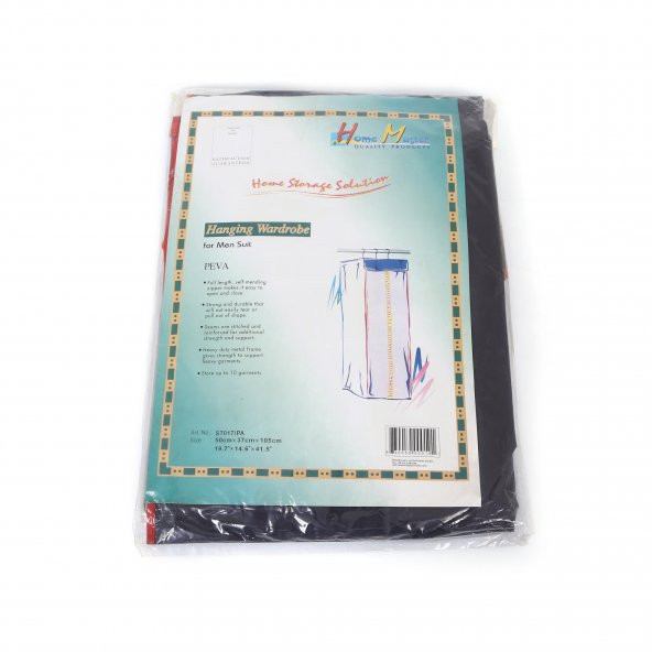 ST017PA GARDROP İÇİ ASILABİLİR ELBİSE DOLABI PVC 50X37X105CM - 2