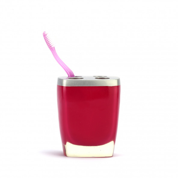 PL-9039-TBHBL DİŞ FIRÇALIK GRİ MAVİ POLİRESİN 8X4X11CM - Resim 2