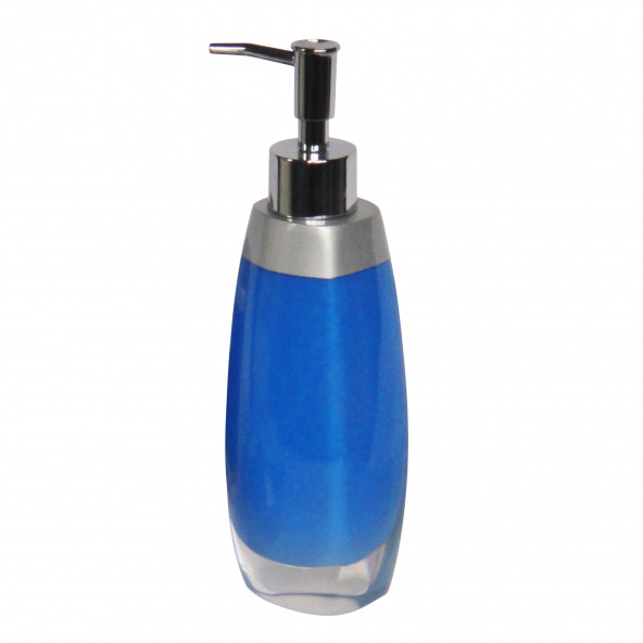 Sıvı sabunluk Gri Mavi poliresin 22.5x6x5 cm