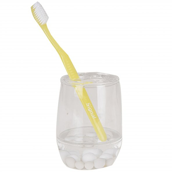 Diş fırçalık Beyaz boncuklu ürün görseli