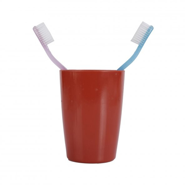 HK50248A3 DİŞ FIRÇALIK VE  MACUN KABİ KIRMIZI MELAMİN 8X8X11CM 400ML