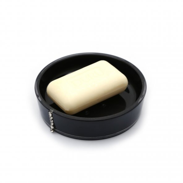 70744JX SABUNLUK SİYAH KRİSTAL TAŞLI AKRİLİK 11X11X3CM - Resim 2