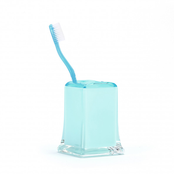 71892DX-0002 DİŞ FIRÇALIK BUZ MAVİSİ AKRİLİK 6X6X11CM - Resim 2