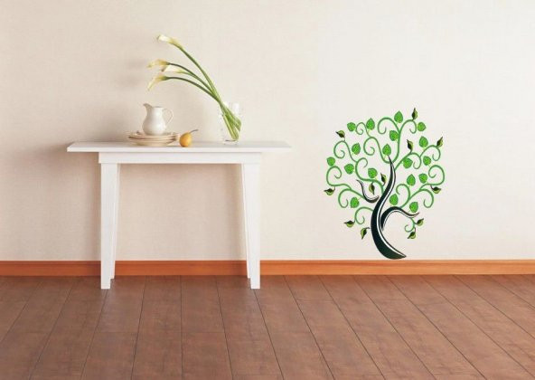 XFG032 DUVAR SÜSÜ AĞAÇLI ŞEFFAF FİLMLİ PVC 70X50X0''5CM - 2
