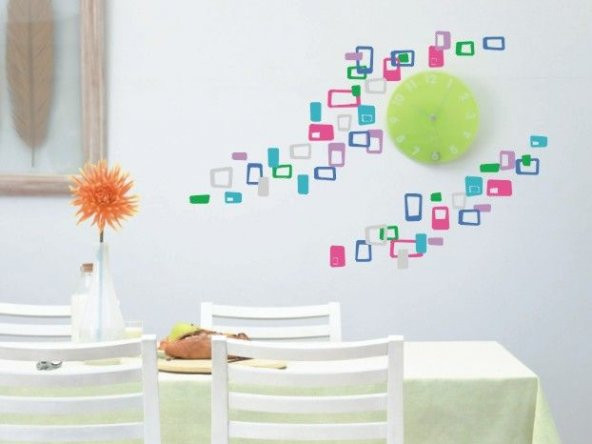 XFG011 DUVAR SÜSÜ RENKLİ KARELİ PVC 48X33X0''5CM - 2